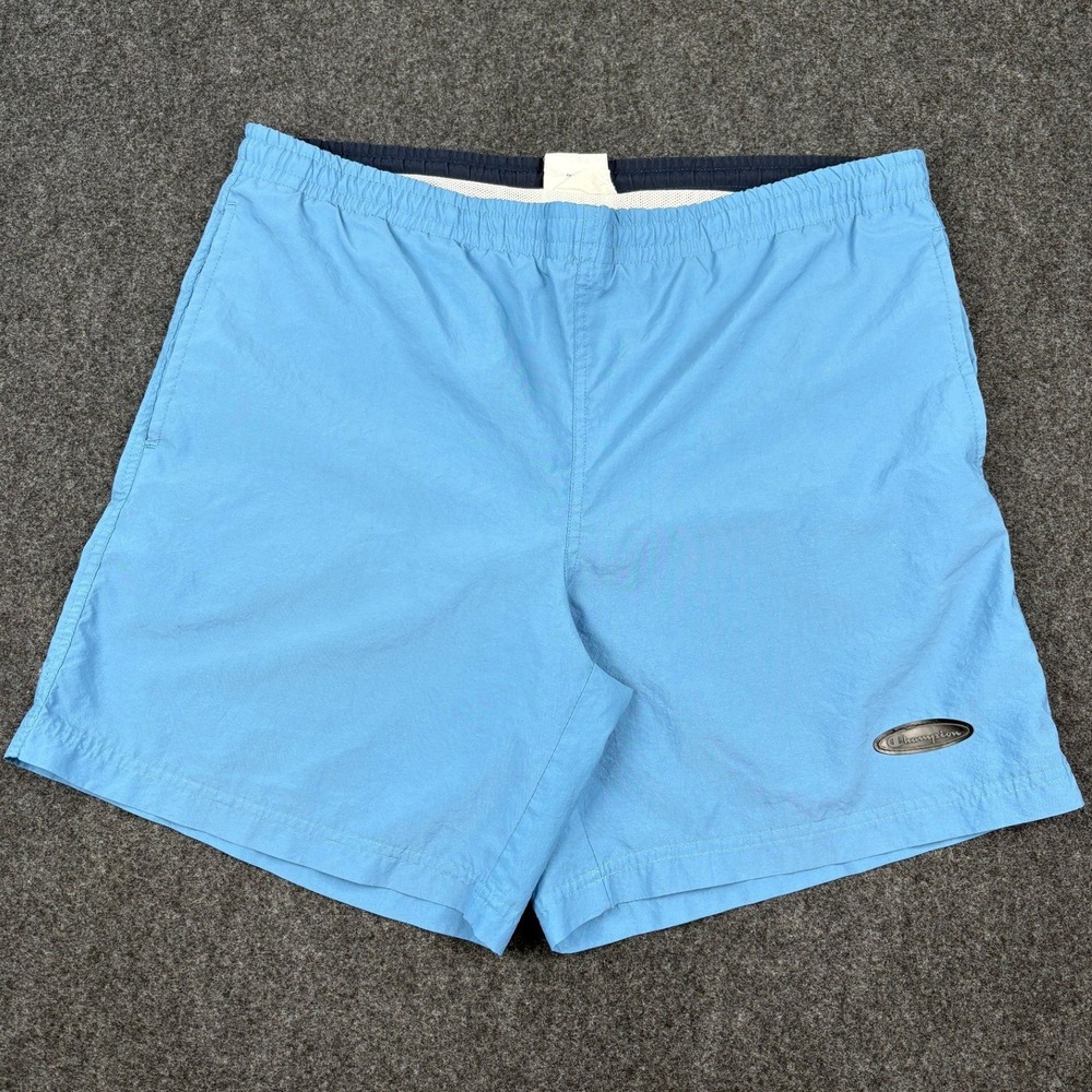 Champion Mens Swim Trunks Light Blue Mesh Lined Board Shorts Size Medium